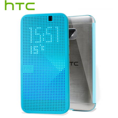Official HTC One M9 Dot View Ice Premium Case - Turquoise
