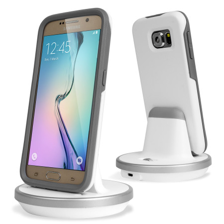 Rugged Case Compatible Galaxy S6 Charging Dock - White