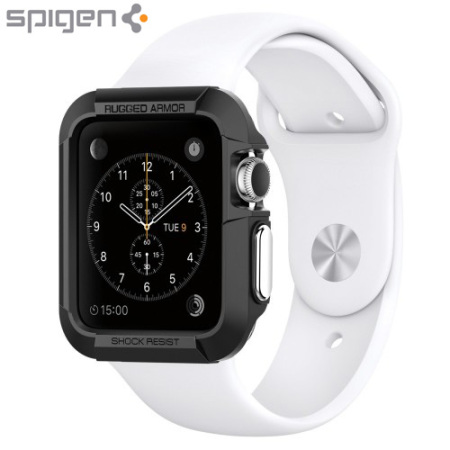 Spigen Rugged Armor Apple Watch Case (42mm) - Black