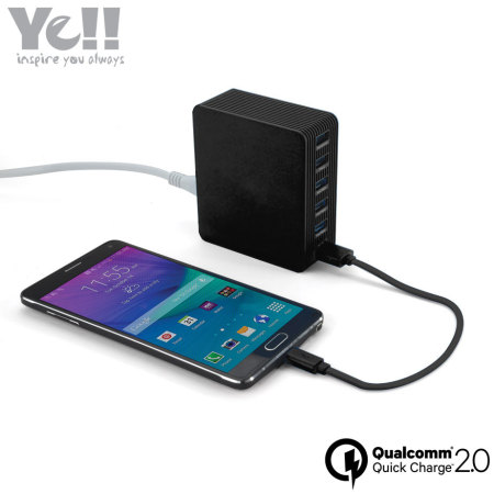 Ye!! 6-Port USB Qualcomm Quick Charge 2.0 Power Adapter - Black