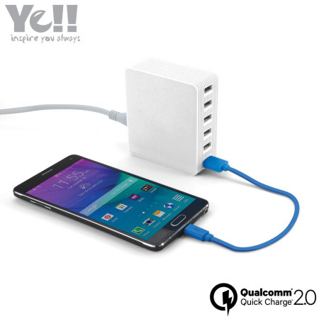 Ye!! 6-Port USB Qualcomm Quick Charge 2.0 Power Adapter - White