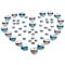 Heart Shaped Crystal Kit - Aqua and White image