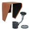Piel Frama Windscreen Mount & Leather Peak - Tan image