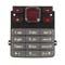 Genuine Nokia 6300 Replacement Keypad - Silver/Red