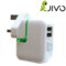 Jivo World Power Dual USB  - International Travel Charger ( White ) image