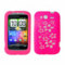 HTC Wildfire Silicone Case - Pink Flowers