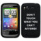 Silicone Case for HTC Desire S - Don't Touch
