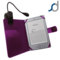 SD Leather Style Case with Light for Amazon Kindle - Purple