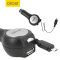 Retractable Car Charger With USB Port - Micro USB