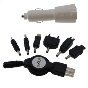 Philips USB Car Charger Adapter - White