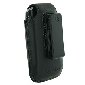 BlackBerry Curve Leather Swivel Holster - Pitch Black - HDW-18960-001