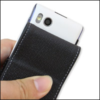 SmartEdge Leather Flip Case - Sony Ericsson Aino - Black