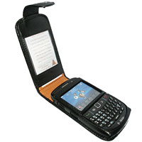 Piel Frama Case For BlackBerry 8520 Curve - Black