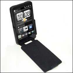 Housse en cuir PO S511 pour HTC HD2 ouverte