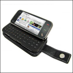 Nokia N97 Mini Alu-Leather Case - Black