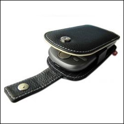 HTC Tattoo Alu-Leather Case - Black