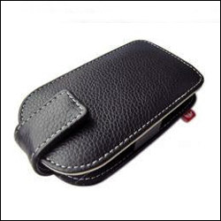 HTC Tattoo Alu-Leather Case - Black