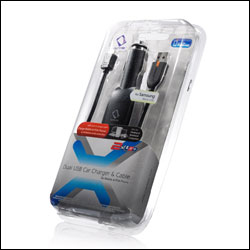 Capdase Dual USB Car Charger & Cable - Samsung Micro USB