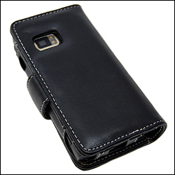 Nokia X6 Leather Wallet Case - Black