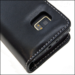 Nokia X6 Leather Wallet Case - Black
