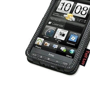 Housse en cuir HTC HD2 Tuff-Luv Executive vue de près