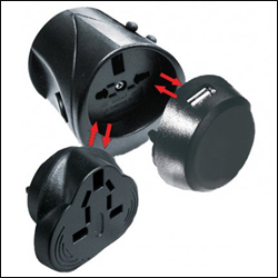 PowerTraveller USB Travel Plug Worldwide Travel Adapter