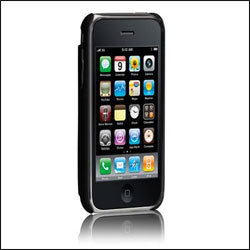 Coque Case-Mate ID Noir Caoutchouc sur iPhone 3GS / 3G