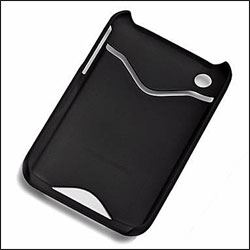 Coque Case-Mate ID Noir Caoutchouc face avant pour iPhone 3GS / 3G