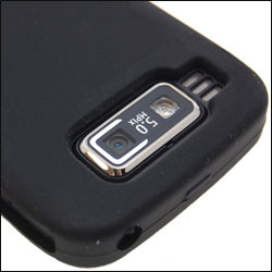 Coque Silicone Nokia E72 Nokia CC-1000 - Noire vue sur appareil photo