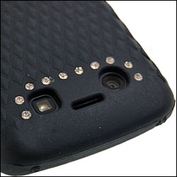 Diamante Silicone Case - BlackBerry Bold 9700 - Black