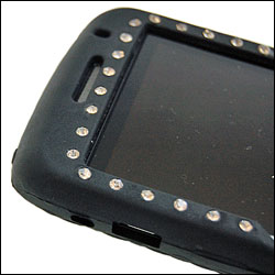 Diamante Silicone Case - BlackBerry Bold 9700 - Black