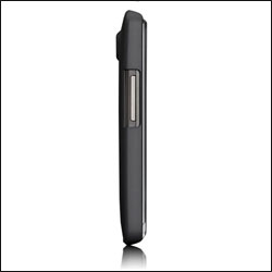 Coque Case-Mate Barely There - Black Rubber pour HTC HD2 vue de coté