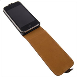Housse en cuir SlimLine Premium Flip pour Iphone 3GS /3G ouverte