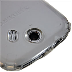 Coque Crystal Samsung Corby AZERTY vue sur appareil photo