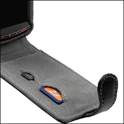 Housse en cuir Orbit Flex Premium de Krusell Sony Ericsson Vivaz avec slots pour cartes
