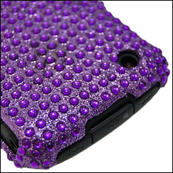 Coque BlackBerry Curve Diamante Hard Back - Violette vue sur appareil photo