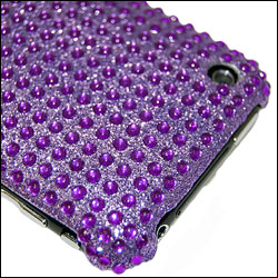 iPhone 3GS / 3G Diamante Hard Back Cover - Purple