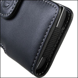 Sony Ericsson Xperia X10 Leather Horizontal Pouch - Black