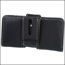 Sony Ericsson Xperia X10 Leather Horizontal Pouch - Black