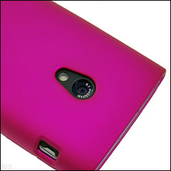 Coque ToughGuard Sony Ericsson X10 - Rose vue sur appareil photo