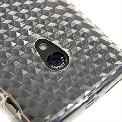 Coque Flexishield Noire Sony Ericsson X10 - Transparente vue sur appareil photo