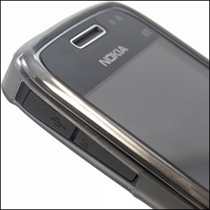 Coque Nokia E72 Capdase Soft Jacket 2 Advanced - Noire vue sur haut parleur