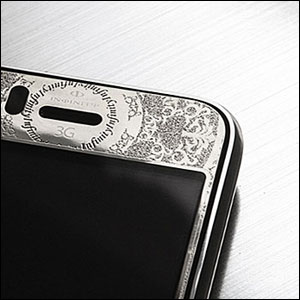 Sticker iPhone 3G / 3GS SGP Metal Skin Advanced Light Infinity Nickel (haut)