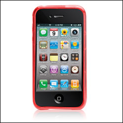 Coque Case-Mate Gelli pour iPhone 4 - Rouge vue de face