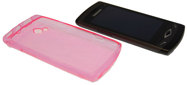 Coque Flexishield Samsung Wave - Rose a coté du Samsung Wave Coque Flexishield Samsung Wave - Rose