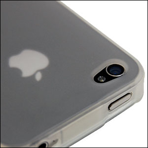 Coque FlexiShield pour iPhone 4 - Transparente vue sur appareil photo