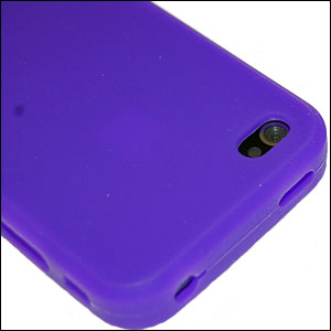 Silicone Case For iPhone 4 - Purple
