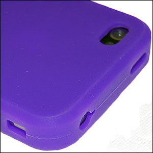 Silicone Case For iPhone 4 - Purple