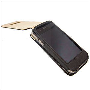 Funda cuero Alu iPhone 4S / iPhone 4 - Black