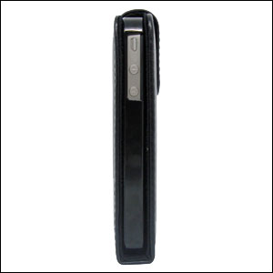 iPhone 4 Leather Flip Case - Black